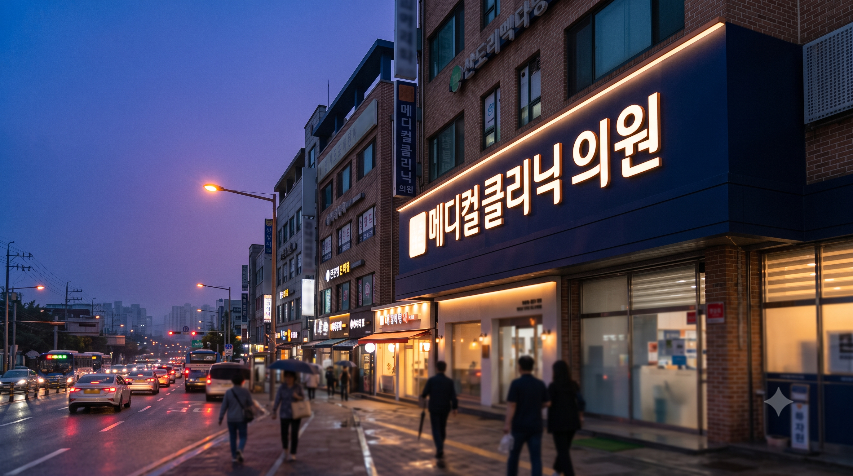 위치·조명·서체를 갖춰 멀리서도 잘 보이는 진료과 병원 간판